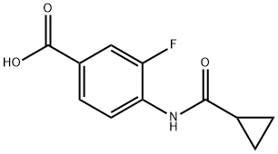 4-[(Cyclopropylcarbonyl)aMino]-3-fluorobenzoic Acid Struktur