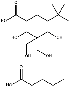 3,5,5-TRIMETHYLHEXANOIC ACID, MIXED TETRAESTERS WITH PENTAERYTHRITOL AND VALERIC ACID,131459-39-7,结构式