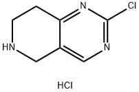 2-クロロ-5,6,7,8-テトラヒドロピリド[4,3-D]ピリミジン塩酸塩 化学構造式