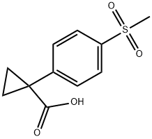 1-(4-(Methylsulfonyl)phenyl)cyclopropanecarboxylic acid 化学構造式