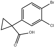 1-(4-BroMo-3-chlorophenyl)cyclopropane-1-carboxylic acid 结构式