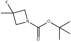 1-BOC-3-フルオロ-3-メチルアゼチジン 化学構造式