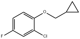 2-クロロ-1-(シクロプロピルメトキシ)-4-フルオロベンゼン 化学構造式