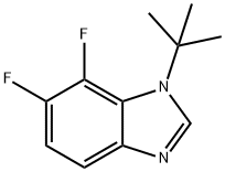 1-(TERT-ブチル)-6,7-ジフルオロ-1H-ベンゾ[D]イミダゾール 化学構造式