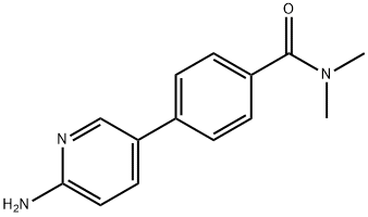 4-(6-アミノピリジン-3-イル)-N,N-ジメチルベンズアミド 化学構造式