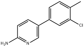 2-氨基-5-(3-氯-4-甲基苯基)吡啶,1314987-57-9,结构式