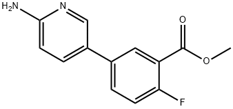 Methyl 5-(6-aMinopyridin-3-yl)-2-fluorobenzoate Struktur