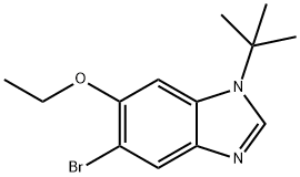 5-溴-1-叔丁基-6-乙氧基苯并咪唑 结构式