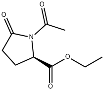 (R)-5-エチルカルボキシル-N-アセチル-2-ピロリジノン 化学構造式