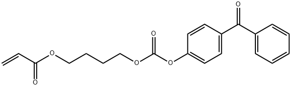 2-Propenoic acid, 4-(4-benzoylphenoxy)carbonyloxybutyl ester Structure