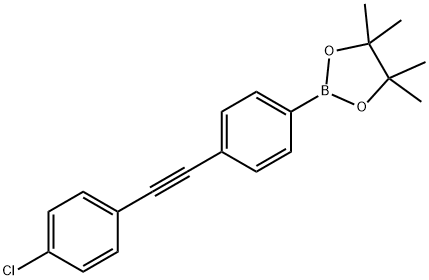 4-(4-氯苯基乙炔基)苯硼酸频哪酯	,1315281-10-7,结构式