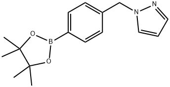 1-{[4-(tetramethyl-1,3,2-dioxaborolan-2-yl)phenyl]methyl}pyrazole, 1315281-50-5, 结构式