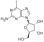 2-氨基-6-碘嘌呤核苷 结构式