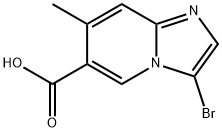 Imidazo[1,2-a]pyridine-6-carboxylic acid, 3-bromo-7-methyl- Structure