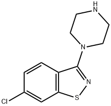6-Chloro-3-(piperazin-1-yl)benzol[d]isothiazole Struktur