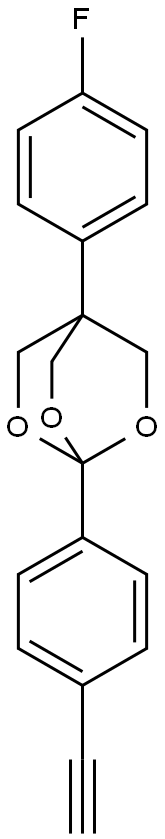 2,6,7-Trioxabicyclo(2.2.2)octane, 1-(4-ethynylphenyl)-4-(4-fluoropheny l)- 结构式