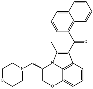 [(3S)-2,3-Dihydro-5-methyl-3-(morpholinomethyl)pyrrolo[1,2,3-de]-1,4-benzoxazine-6-yl](1-naphthalenyl)methanone Struktur