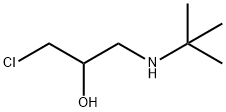 1-tert-ブチルアミノ-3-クロロ-2-プロパノール 化学構造式