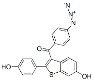 3-(4-azidobenzoyl)-6-hydroxy-2-(4-hydroxyphenyl)benzo(b)thiophene 结构式