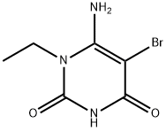 6-氨基-5-溴-1-乙基嘧啶-2,4(1H,3H)-二酮 结构式