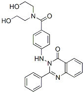 N,N-bis(2-hydroxyethyl)-4-[(4-oxo-2-phenyl-quinazolin-3-yl)amino]benza mide 结构式