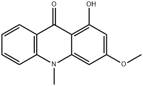 1-Hydroxy-3-methoxy-N-methylrutacridone Structure