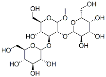 methyl 2-O-galactopyranosyl-3-O-glucopyranosylglucopyranoside 结构式