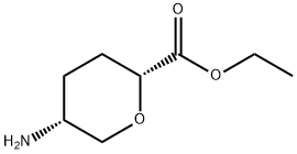 Ethyl cis-5-amino-tetrahydro-pyran-2-carboxylate hydrochloride 结构式