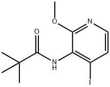 N-(4-碘-2-甲氧基吡啶-3-基)三甲基乙酰胺 结构式