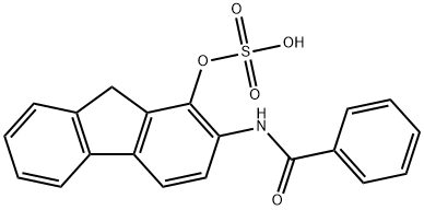 N-1-sulfooxy-2-benzoylaminofluorene Structure