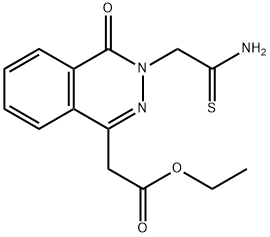 2-(3-(2-氨基-2-硫代乙基)-4-氧代-3,4-二氢酞嗪-1-基)乙酸乙酯 结构式