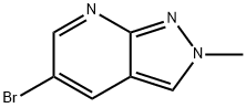 5-BROMO-2-METHYLPYRAZOLO[3,4-B]PYRIDINE 结构式