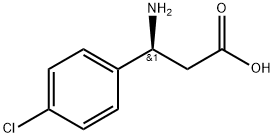 (S)-3-アミノ-3-(4-クロロフェニル)プロピオン酸 化学構造式