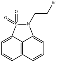 2-(2-溴乙基)-2H-萘[1,8-CD]异噻唑1,1-二氧化物, 131729-17-4, 结构式