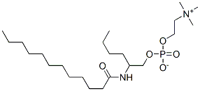 2-dodecanoylamino-1-hexanolphosphocholine 化学構造式