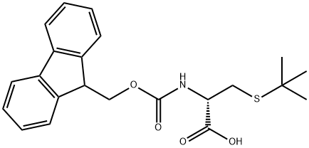 FMOC-S-T-BUTYL-D-CYSTEINE 结构式