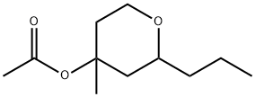 2H-Pyran-4-ol, tetrahydro-4-methyl-2-propyl-, acetate|紫苏酯