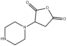 2,5-Furandione,dihydro-3-(1-piperazinyl)-(9CI) 化学構造式