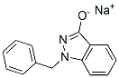ナトリウム1-(フェニルメチル)-1H-インダゾール-3-オラート 化学構造式