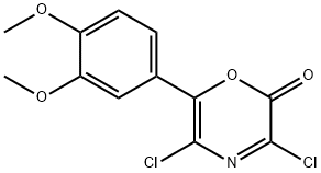 2H-1,4-Oxazin-2-one,  3,5-dichloro-6-(3,4-dimethoxyphenyl)- 化学構造式