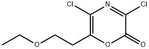 2H-1,4-Oxazin-2-one,  3,5-dichloro-6-(2-ethoxyethyl)- Struktur