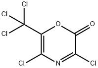 2H-1,4-Oxazin-2-one,  3,5-dichloro-6-(trichloromethyl)-,131882-10-5,结构式