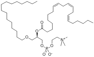 1-O-HEXADECYL-2-(HOMO-GAMMA LINOLENOYL)-SN-GLYCERO-3-PHOSPHOCHOLINE 化学構造式