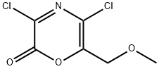 2H-1,4-Oxazin-2-one,  3,5-dichloro-6-(methoxymethyl)- 化学構造式