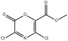 2H-1,4-Oxazine-6-carboxylic  acid,  3,5-dichloro-2-oxo-,  methyl  ester,131916-17-1,结构式