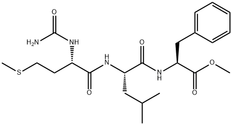 N(alpha)-carbamoylmethionyl-leucyl-phenylalanine methyl ester 化学構造式