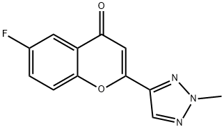 4H-1-Benzopyran-4-one, 6-fluoro-2-(2-methyl-2H-1,2,3-triazol-4-yl)-|