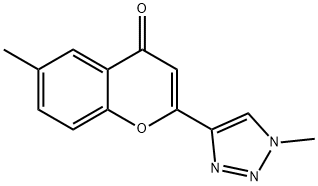 4H-1-Benzopyran-4-one, 6-methyl-2-(1-methyl-1H-1,2,3-triazol-4-yl)- Struktur