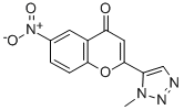 4H-1-Benzopyran-4-one, 2-(1-methyl-1H-1,2,3-triazol-5-yl)-6-nitro- Structure
