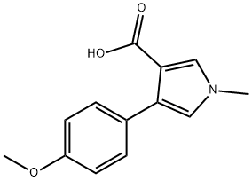 4-(4-METHOXYPHENYL)-1-METHYL-1H-PYRROLE-3-CARBOXYLIC ACID Struktur